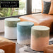 Colorful Concrete Round Side Coffee Table for Modern Living Spaces