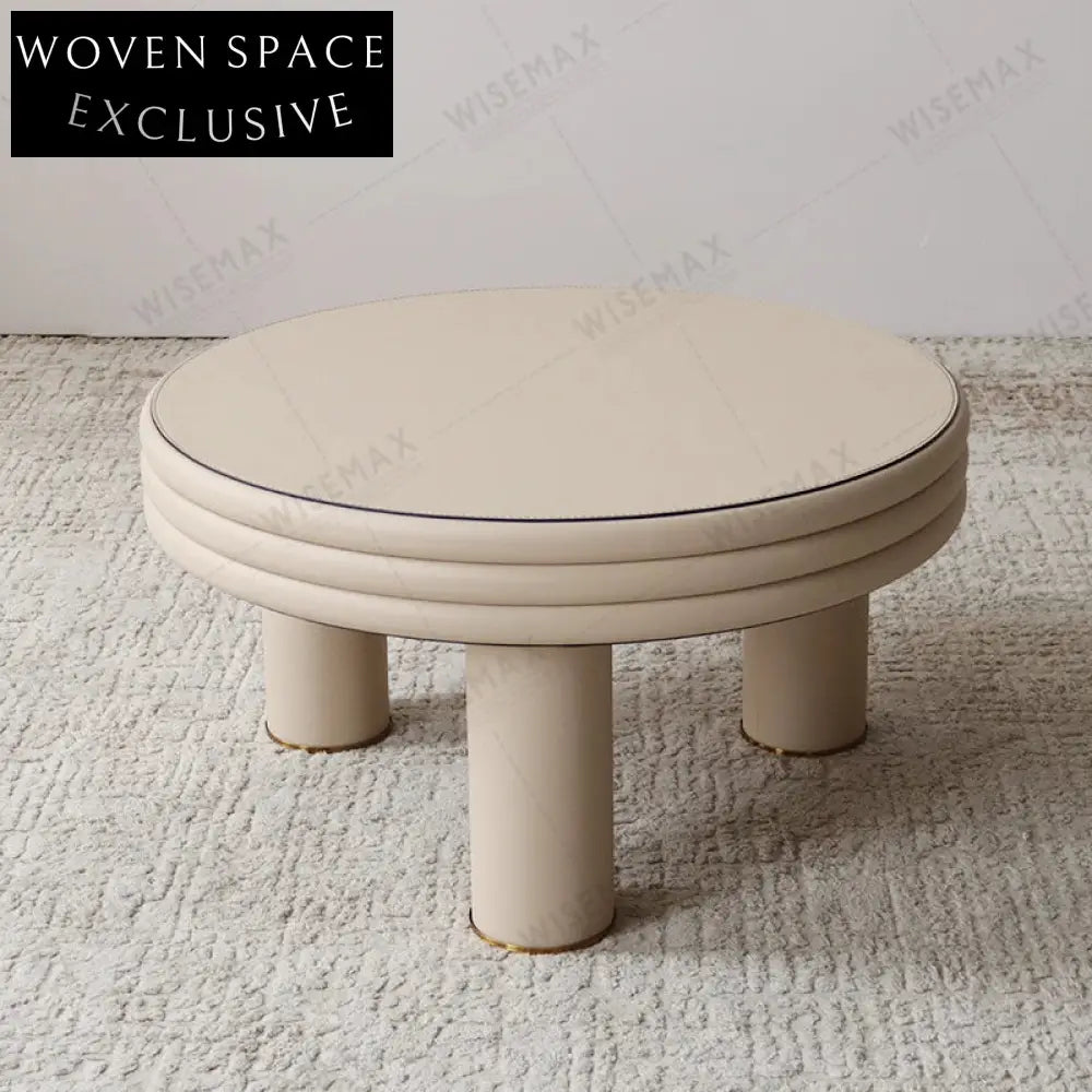 Colorful Nordic Wood Round Coffee Table Set Modern Living Room Side Furniture