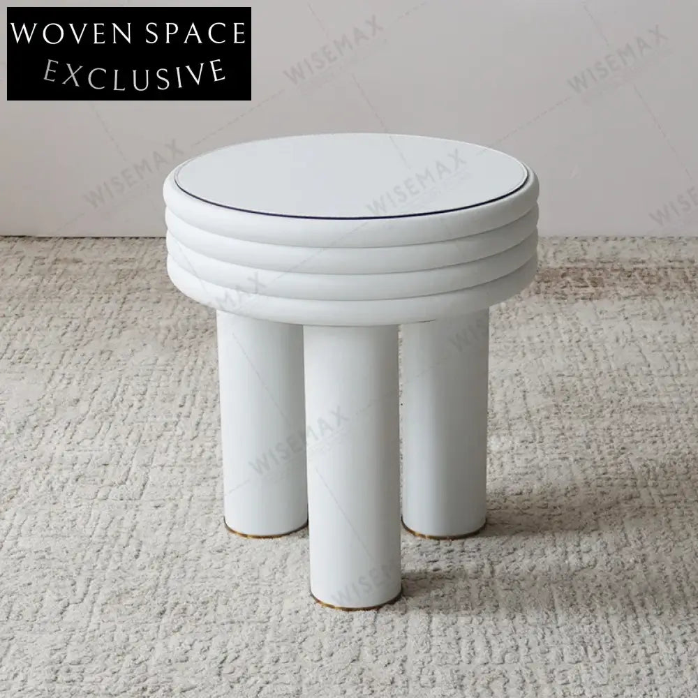 Colorful Nordic Wood Round Coffee Table Set Modern Living Room Side Furniture