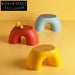 Colorful Plastic Kids Stool Footrest Ottoman for Living Room and Baby