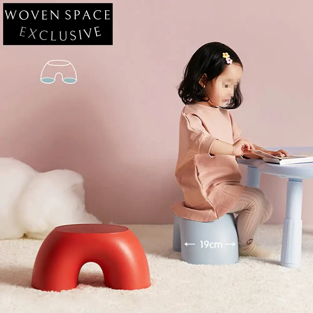 Colorful Plastic Kids Stool Footrest Ottoman for Living Room and Baby