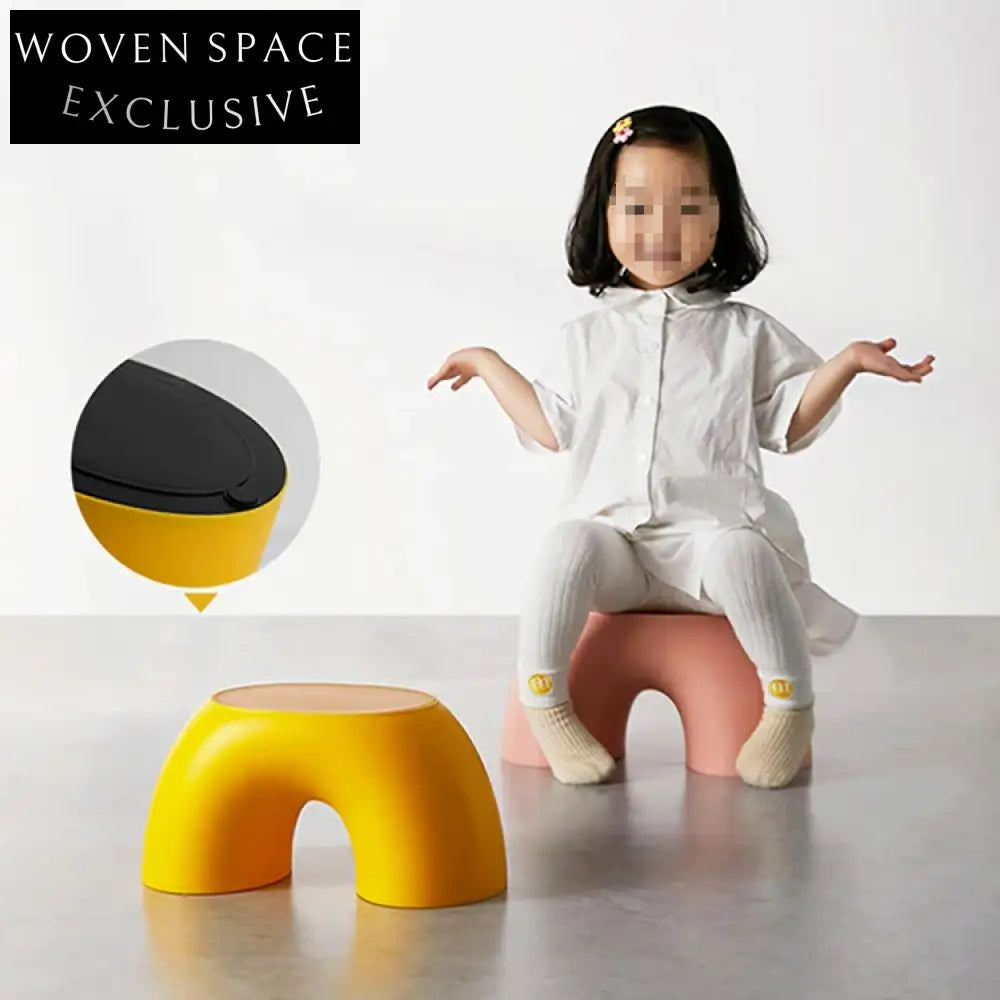 Colorful Plastic Kids Stool Footrest Ottoman for Living Room and Baby
