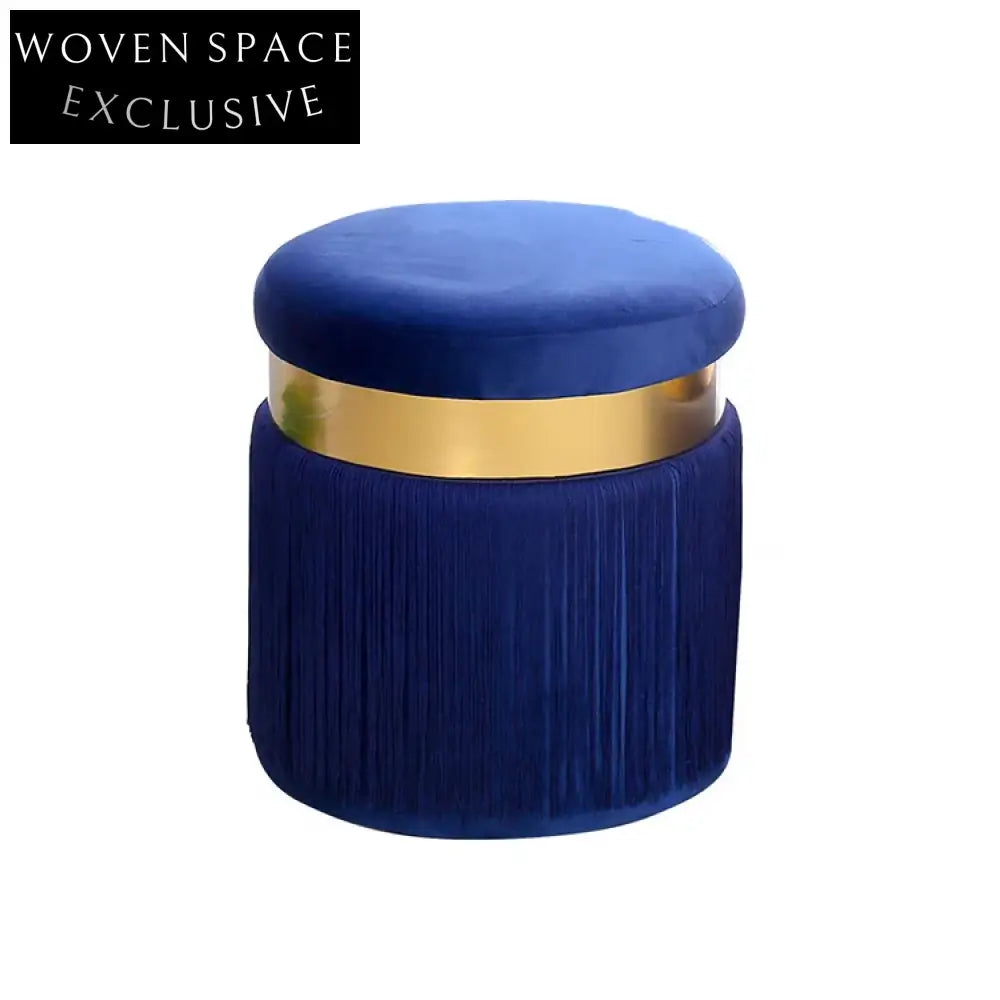 Colorful Velvet Small Ottoman Chair, Modern Living Room Bedroom Stool