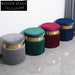 Colorful Velvet Small Ottoman Chair, Modern Living Room Bedroom Stool