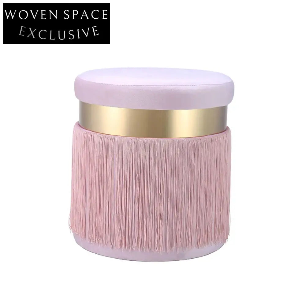 Colorful Velvet Small Ottoman Chair, Modern Living Room Bedroom Stool