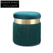 Colorful Velvet Small Ottoman Chair, Modern Living Room Bedroom Stool