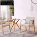 Comfortable Ash Wood Fabric Arm Dining Chair for Modern Home Decor