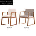 Comfortable Ash Wood Fabric Arm Dining Chair for Modern Home Decor