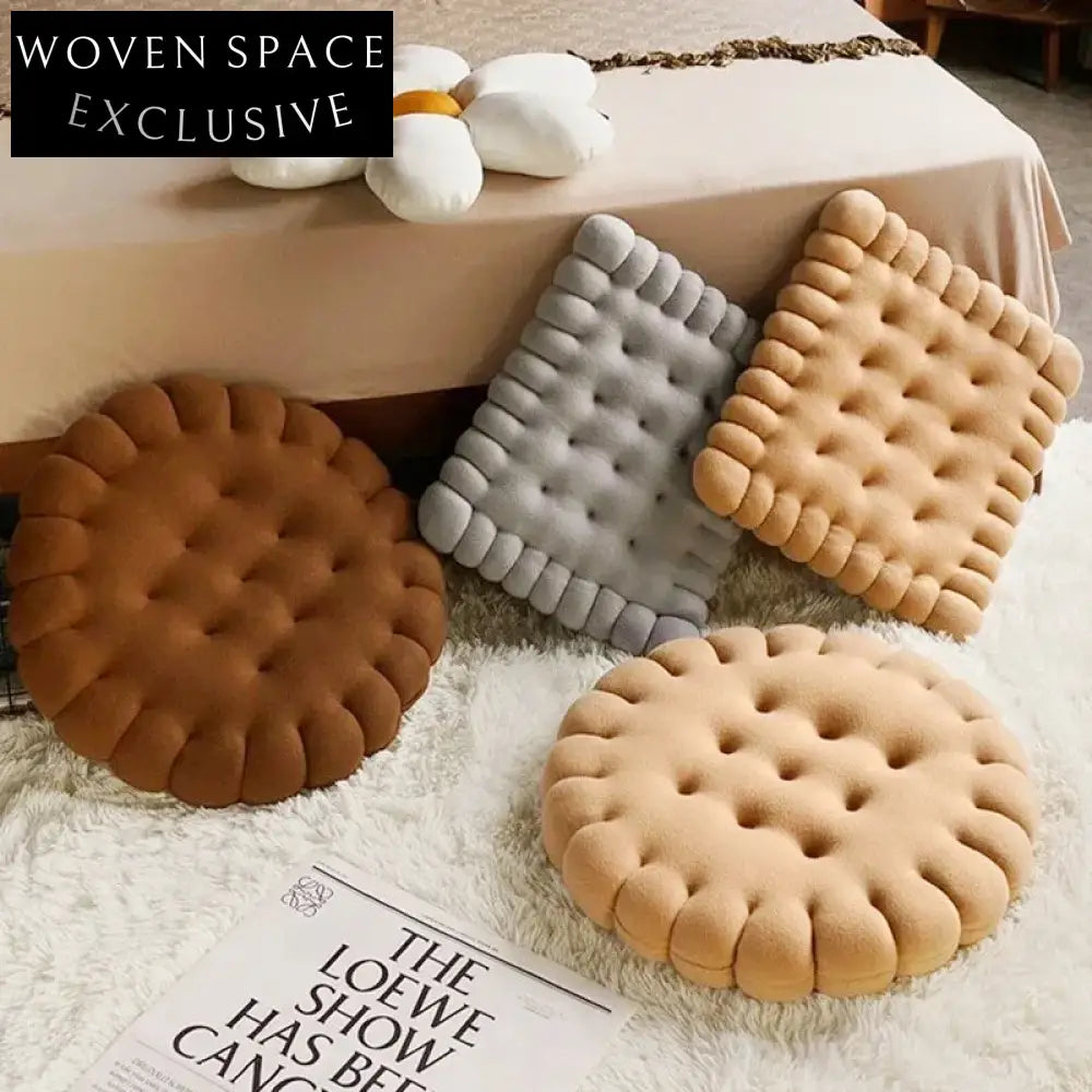Comfortable Fabric Biscuit Shape Seat Cushions Round Square Chair Cushions