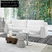 Comfortable L-Shape Sectional Sofa with Removable Linen Fabric Covers