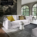 Comfortable L-Shape Sectional Sofa with Removable Linen Fabric Covers
