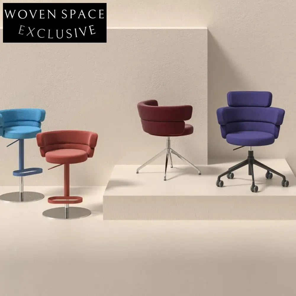 Comfortable Modern Round Cushion Linen Fabric Dining Chair with Stainless Steel Legs