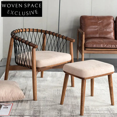 Comfortable Modern Upholstered Ash Wood Leisure Lounge Chair