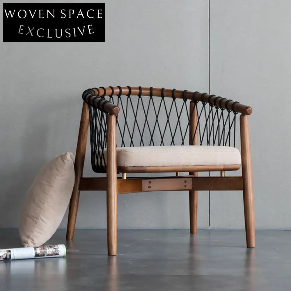 Comfortable Modern Upholstered Ash Wood Leisure Lounge Chair