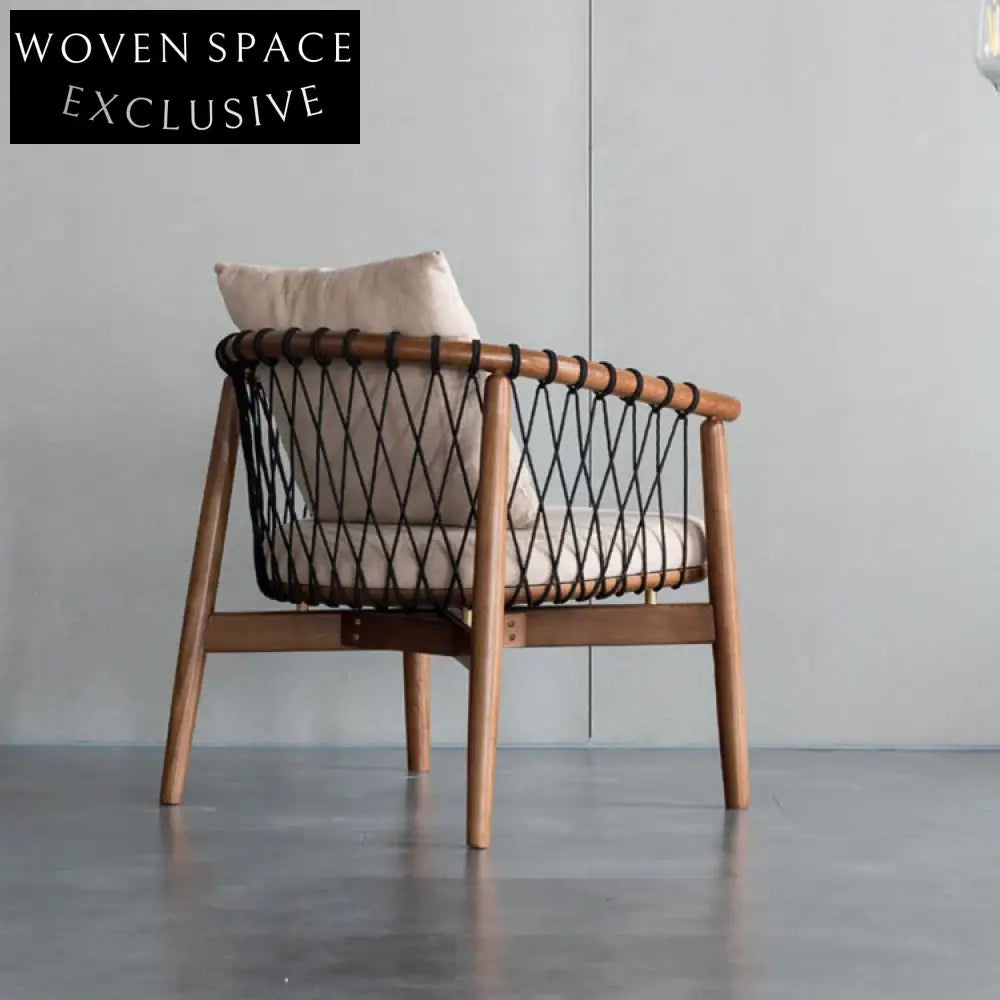 Comfortable Modern Upholstered Ash Wood Leisure Lounge Chair