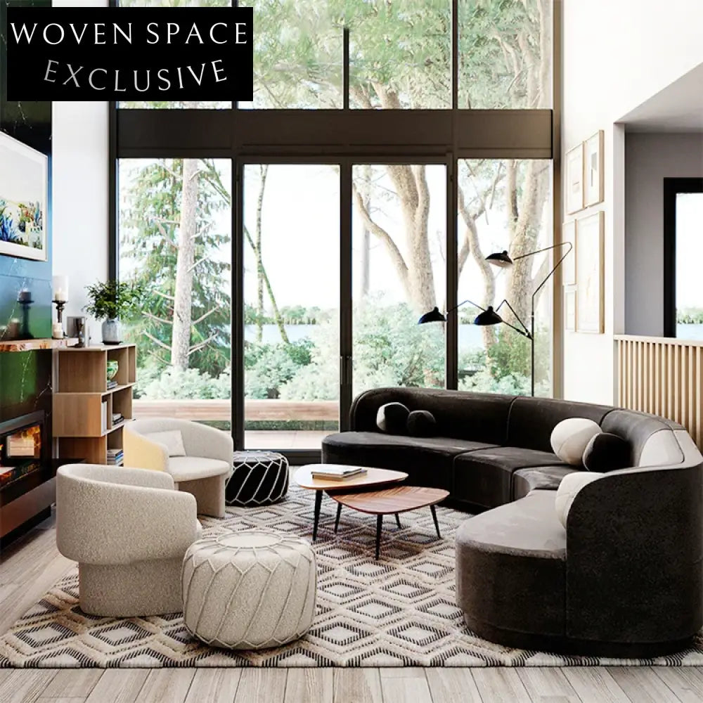 Comfortable Nordic Modular L-Shape Sectional Sofa with High Resilience Fabric