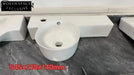 Compact Oval Wall Hung Ceramic Hand Wash Basin for Small Bathrooms