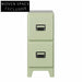 Contemporary 2-Drawer Wood Cabinet, Narrow Sofa Side Design, Green Side Table