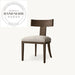 Contemporary Antique Style Fabric and Solid Wood Dining Chair