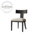 Contemporary Antique Style Fabric and Solid Wood Dining Chair