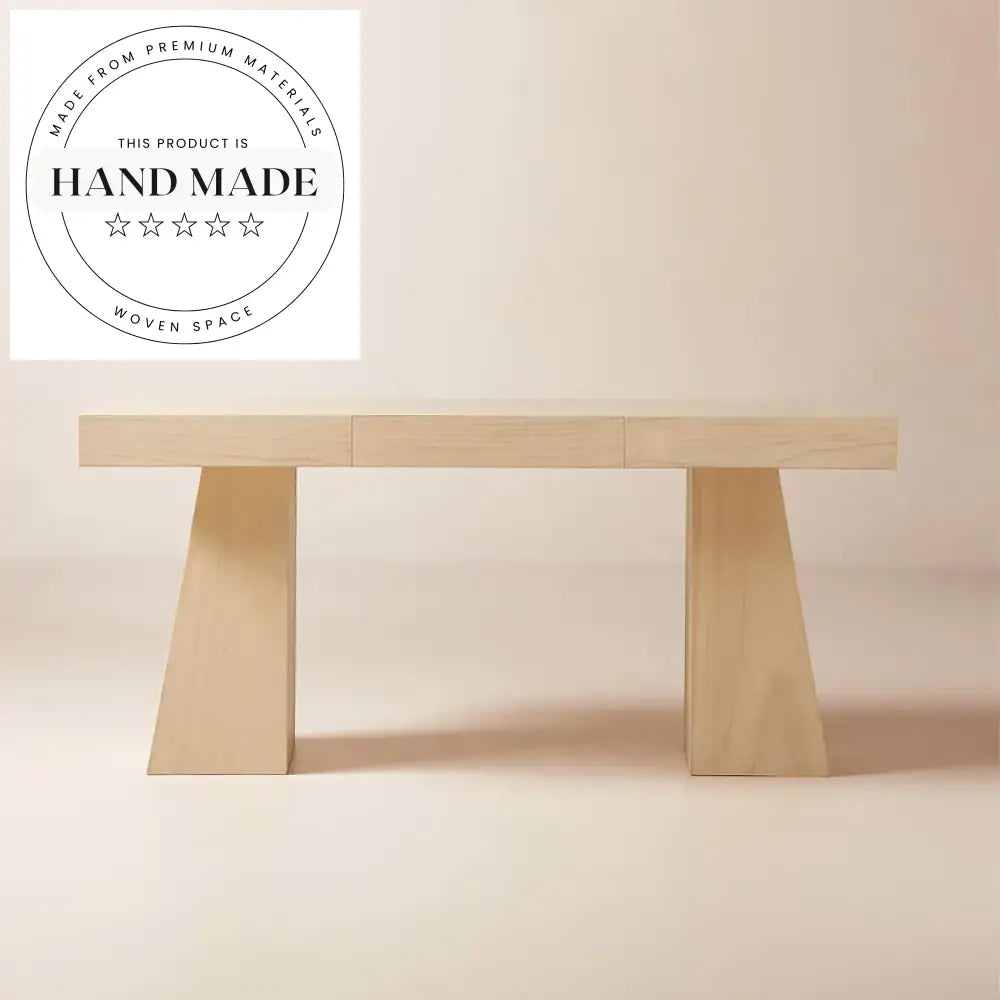 Contemporary Bleached Oak Solid Wood Writing Computer Office Desk