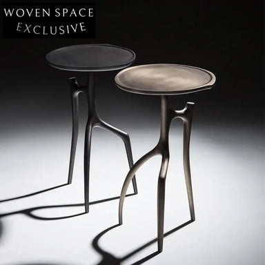 Contemporary Brass Tree Branch Design Round Top Side Living Room Coffee Table