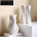Contemporary Ceramic Line Art Home Decor Office Ornament Flower Vase