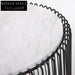 Contemporary Circular Marble Top Coffee Table with Durable Metal Frame