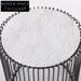 Contemporary Circular Marble Top Coffee Table with Durable Metal Frame