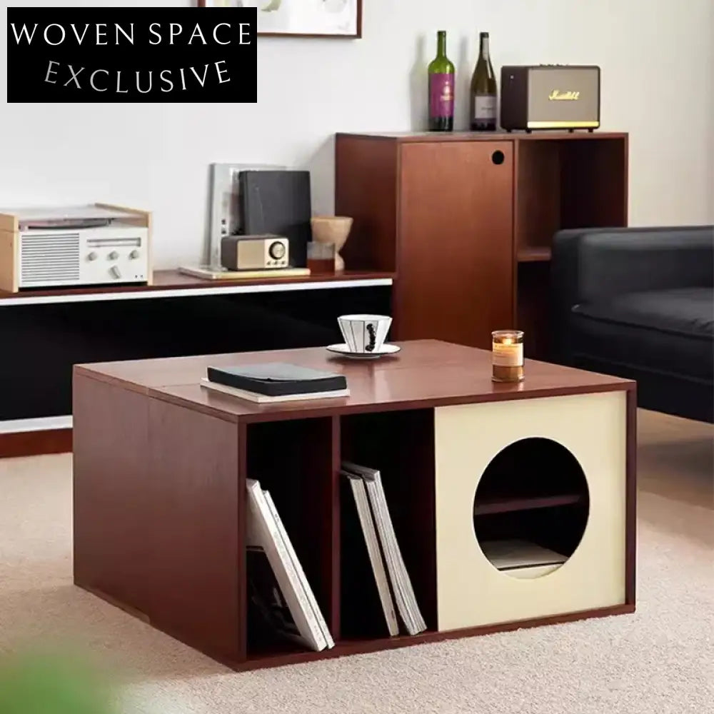 Contemporary Colorblock Buffet Sideboard, Drawers, Storage for Living Room Cabinet