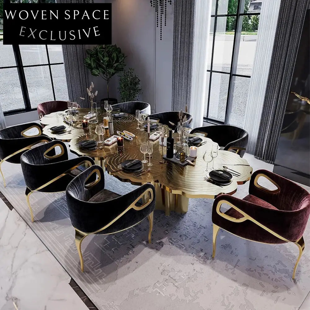 Contemporary Curved Backrest Dining Chair, Metal Base, Plush Upholstery Home Dining Chair