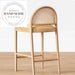 Contemporary Designer Weaving Rattan Wood Bar Stool for Kitchen & Counter