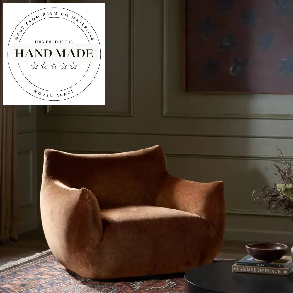 Contemporary Fabric Swivel Accent Chair: Adjustable, Comfortable Lounge Seating