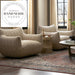 Contemporary Fabric Swivel Accent Chair: Adjustable, Comfortable Lounge Seating