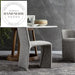 Contemporary Fabric Upholstered Dining Chair with Sturdy Metal Legs