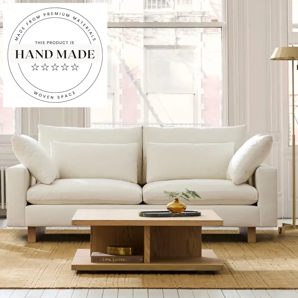 Contemporary Fabric Upholstered Modular Sectional Living Room Sofa
