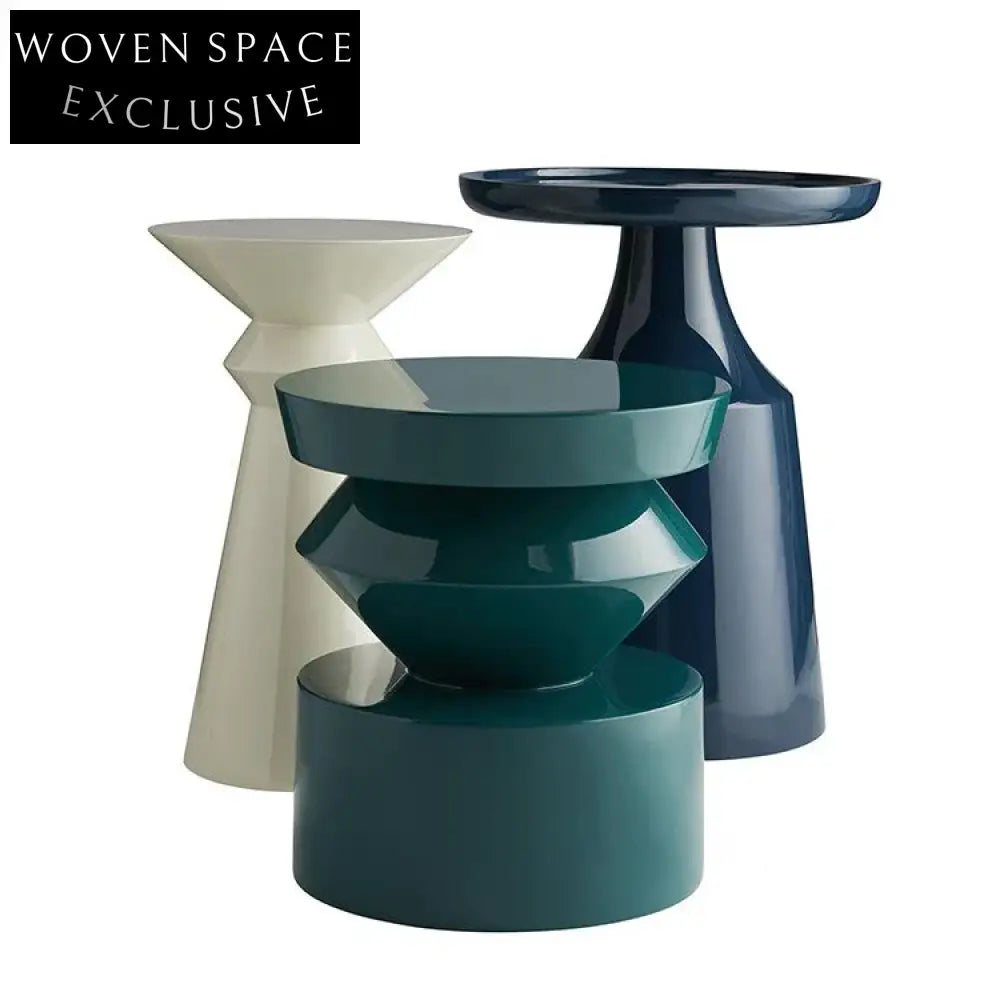 Contemporary Fiberglass Round Coffee Table | Creative Modern Side Sofa Table