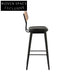 Contemporary Industrial Metal Bar Stool with Plush Velvet Seating