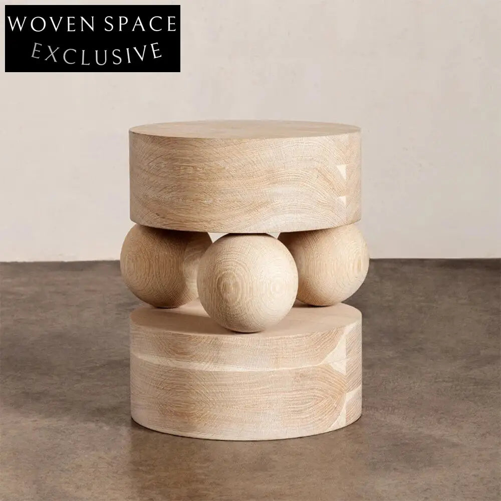 Contemporary Industrial Round Wood & Marble Accent Coffee Table for Modern Homes