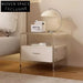 Contemporary Luxury Acrylic Wood Bedside Table with Transparent Drawer Bedroom