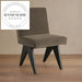 Contemporary Luxury Fabric Armrest Solid Wood Ergonomic Dining Chair