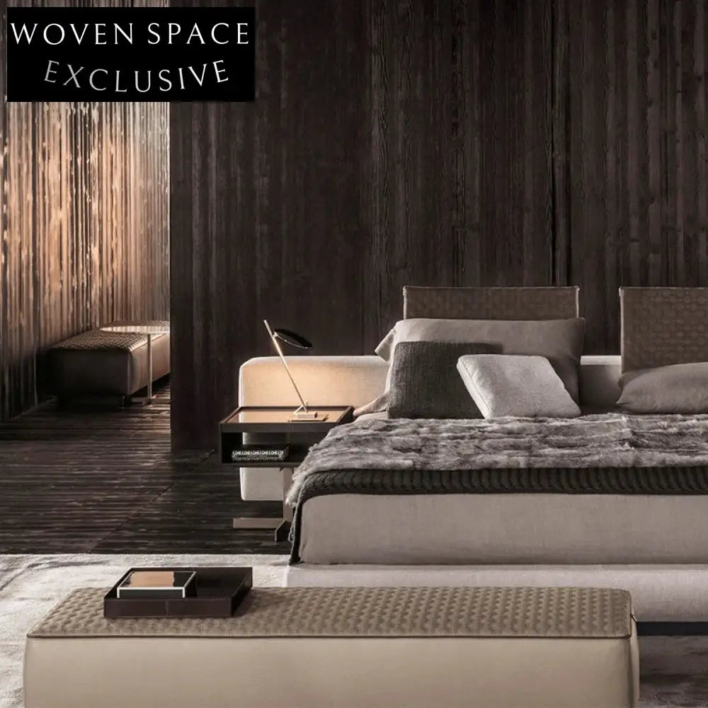 Contemporary Luxury Wood Frame Stainless Steel Accent Nightstand for Bedroom
