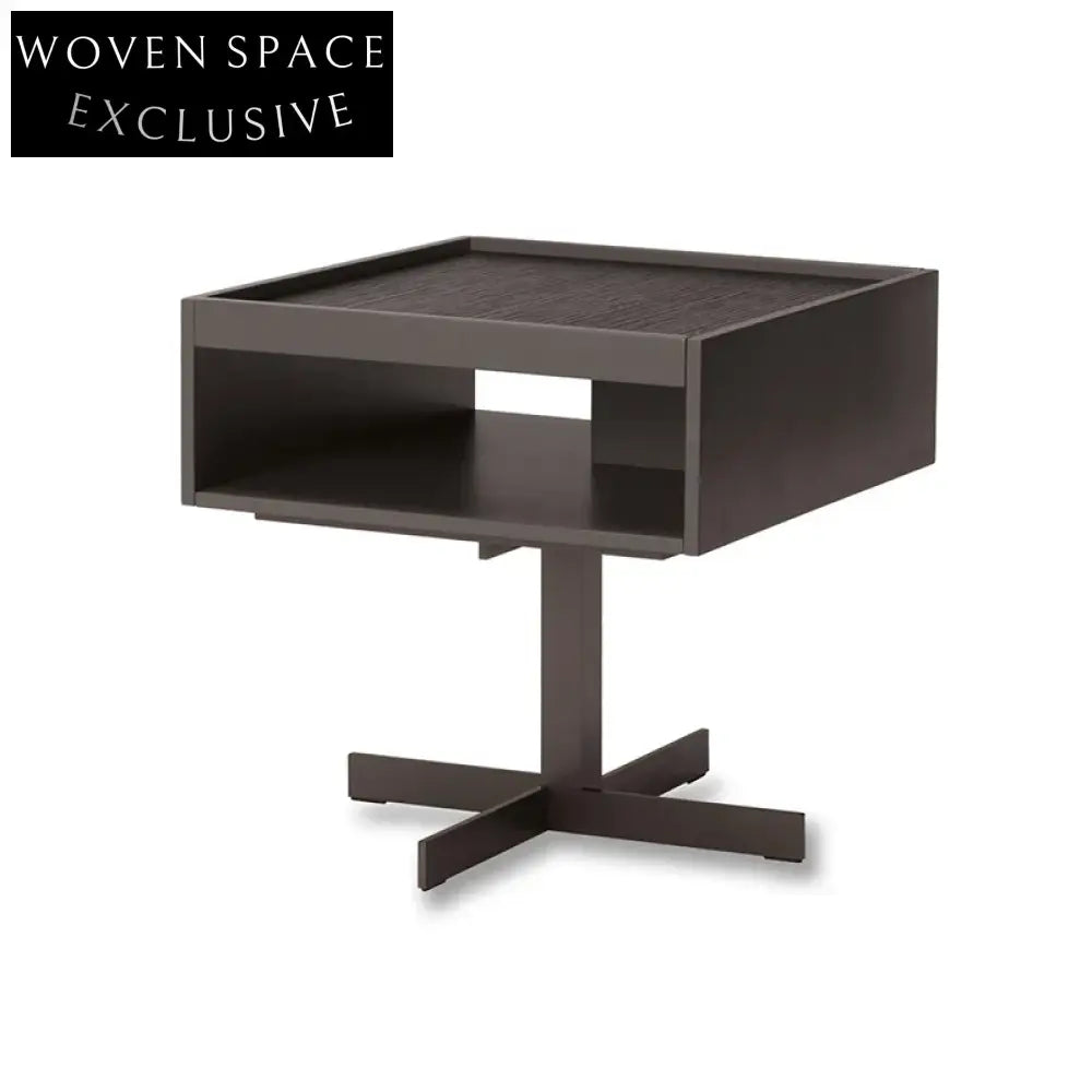 Contemporary Luxury Wood Frame Stainless Steel Accent Nightstand for Bedroom