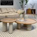 Contemporary Minimalist Ash Wood Round Coffee Table for Modern Living Spaces