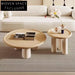 Contemporary Minimalist Ash Wood Round Coffee Table for Modern Living Spaces