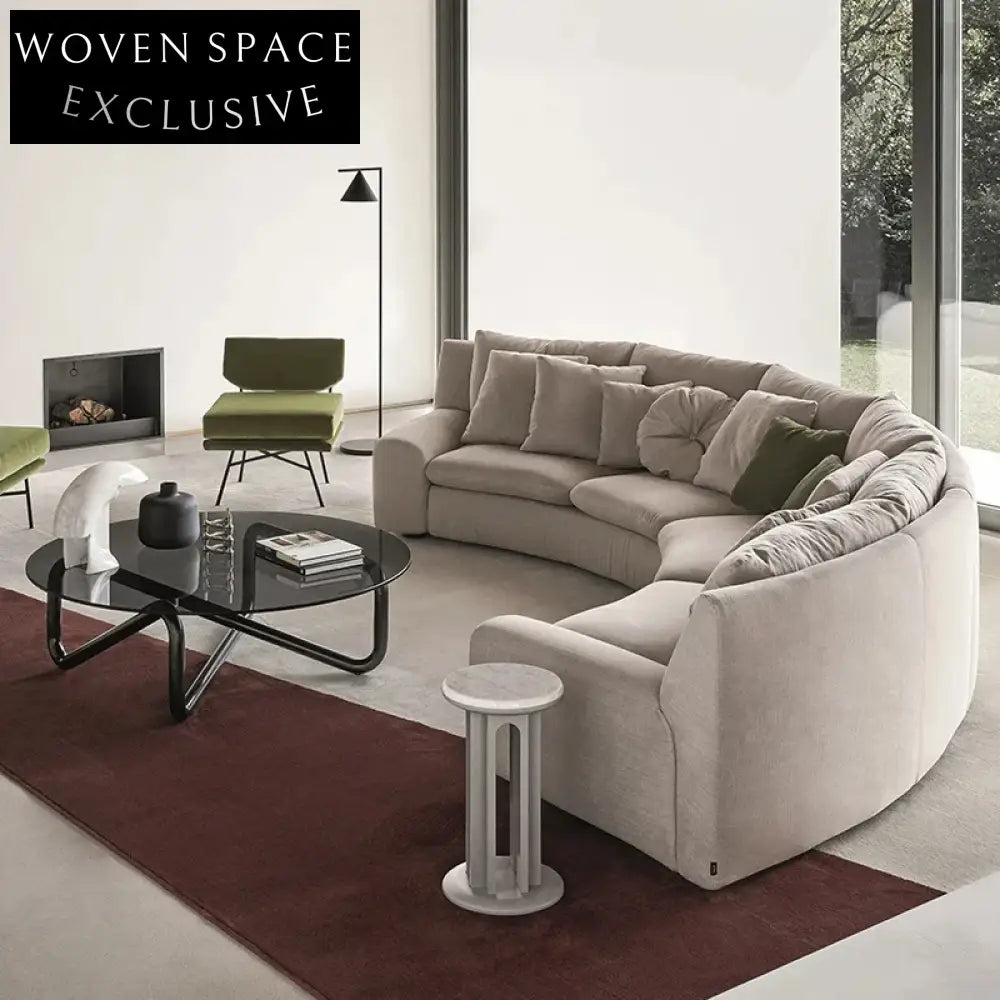 Contemporary Modular Fabric Sofa, Solid Birch Wood Frame, Plush Comfort