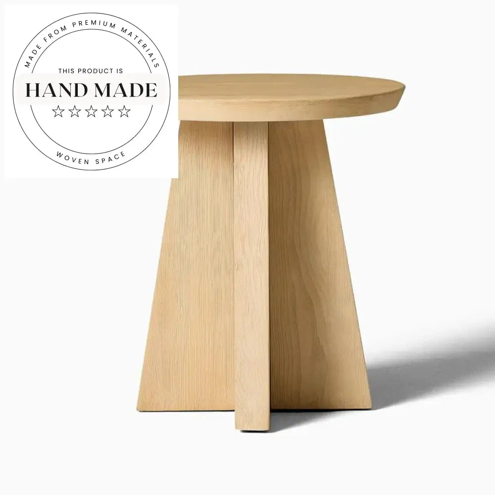 Contemporary Natural Oak Wood Accent Corner Side End Table