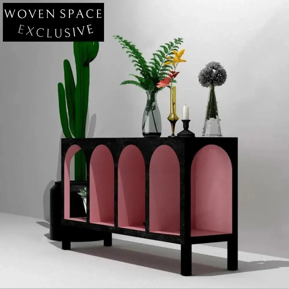 Contemporary Nordic MDF Entertainment Center with Colorful Display - Living Room TV Stand