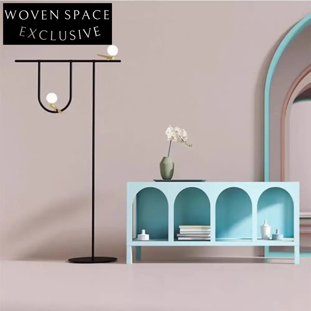 Contemporary Nordic MDF Entertainment Center with Colorful Display - Living Room TV Stand