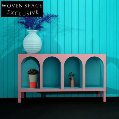 Contemporary Nordic MDF Entertainment Center with Colorful Display - Living Room TV Stand